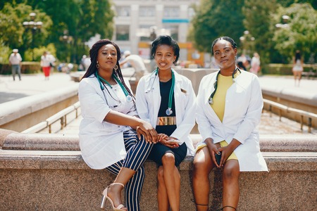 Black girls with stethoscope