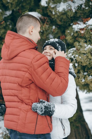 couple in winterの写真素材