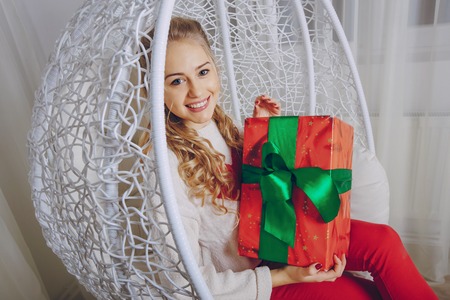 loving couple decorating Christmas tree