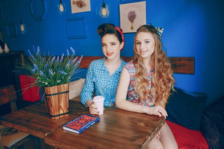 beautiful pin-up girlsの写真素材