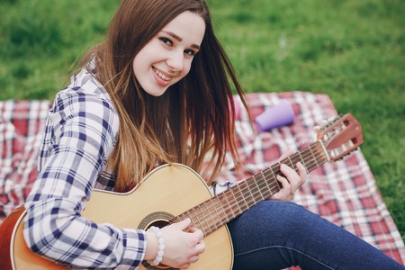 Girl with a guitar