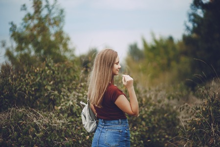 girl in the parkの写真素材