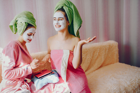 Girls with cosmeticの写真素材