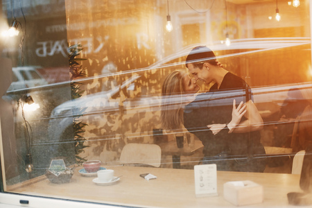couple in a cafe