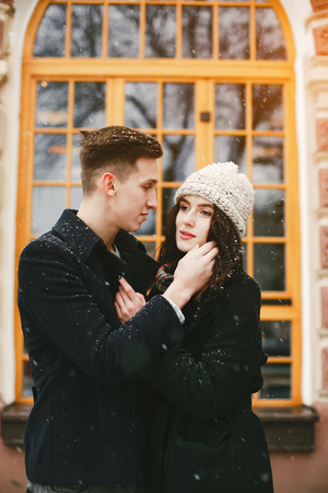 couple in a cityの写真素材