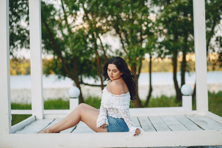 beatiful brunetteの写真素材