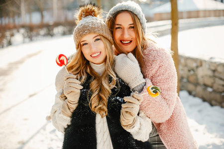 girls in winter