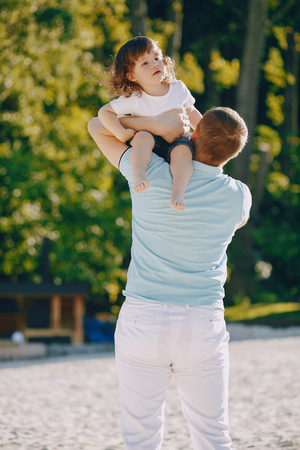 father with sonの写真素材