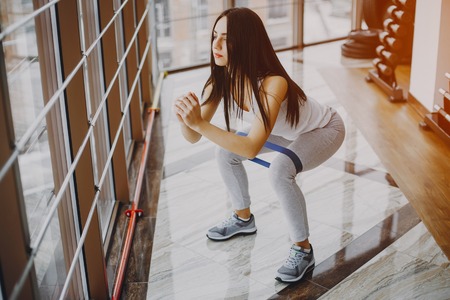 girl in a gymの写真素材