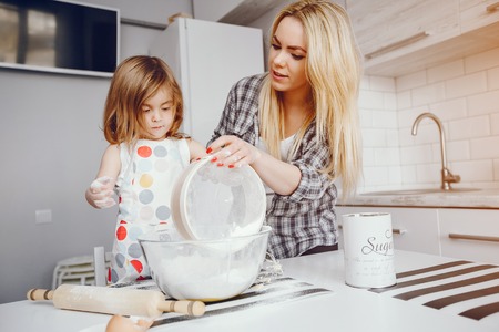 mother with daughterの写真素材