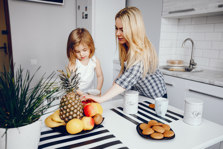 mother with daughterの写真素材