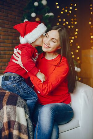 Mother with sonの写真素材