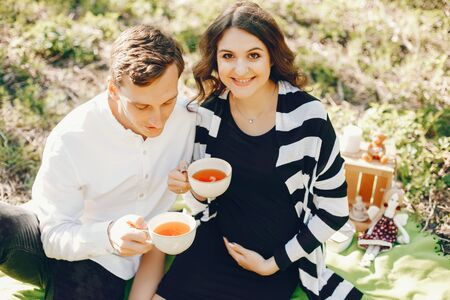 pregnant wifeの写真素材