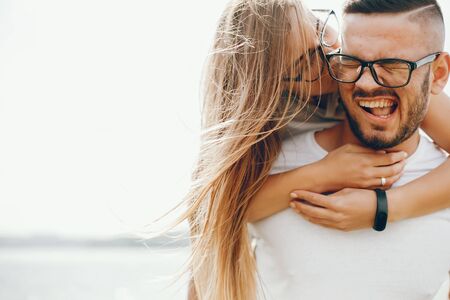 girl with boyfriendの写真素材
