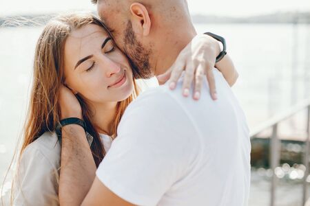 girl with boyfriendの写真素材