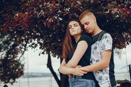 Couple in a park