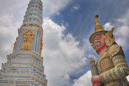 Guardian demon,Wat pra gaewの写真素材