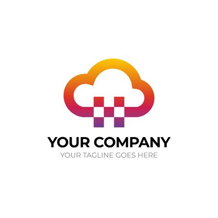 logo design for your techno business who run on cloud businessのイラスト素材