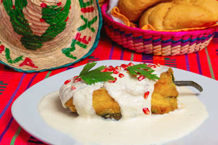 Mexican Cuisine Chile en nogadaの写真素材