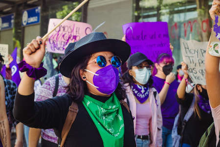 On the way to 8M, a feminist demonstration to commemorate International Women's Day, they demand the...