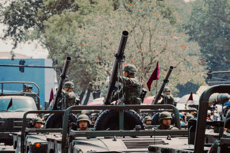 Military parade to commemorate the Battle of Puebla on May 5