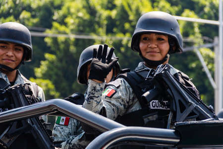 Military parade to commemorate the Battle of Puebla on May 5