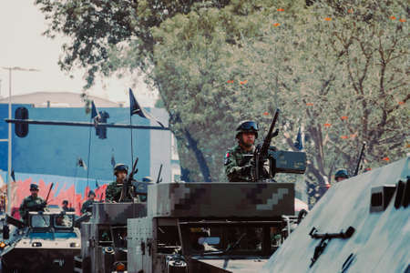 Military parade to commemorate the Battle of Puebla on May 5