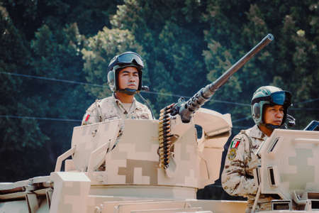 Military parade to commemorate the Battle of Puebla on May 5