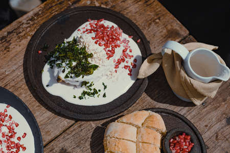 Chile en Nogada, traditional Mexican cuisine in Pueblaの写真素材