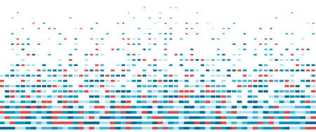 Abstract horizontal panoramic color halftone background with copy space. Bottom border. Glitter illustration with colored sticks. Smart design for your business advert.のイラスト素材