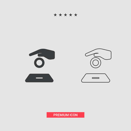 Islamic Fill And Line Art Icons Set. Ramadan Kareem Vector Icons.のイラスト素材
