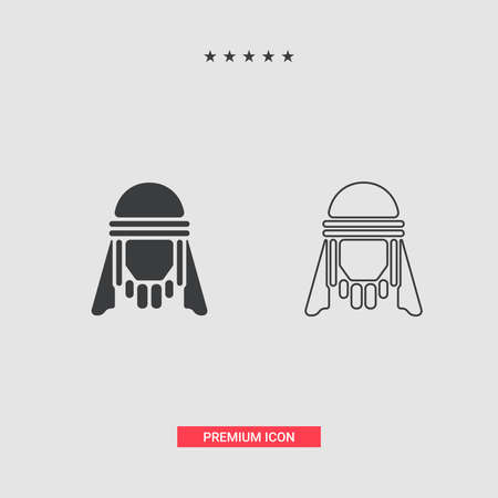 Islamic Fill And Line Art Icons Set. Ramadan Kareem Vector Icons.のイラスト素材