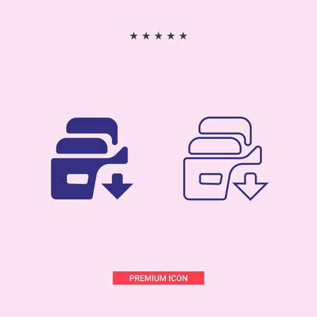 File Icon Vector Fat Design Editable Strokeのイラスト素材