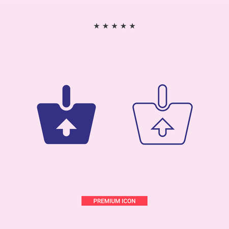 Add to Shopping Cart icon with up arrow, vectorのイラスト素材