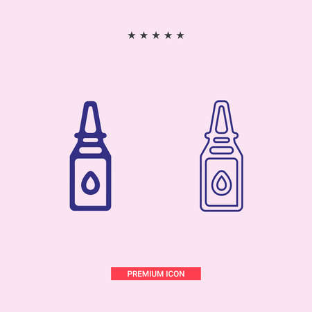 Dropper glyph icon. Pipette. Nasal or eye drops. Silhouette symbolのイラスト素材