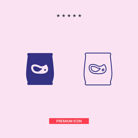 Food and kitchen fill crisps vector designのイラスト素材