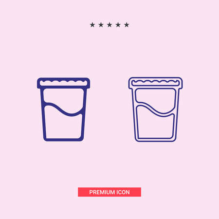 Cup Icon Set Vector Logo Template Designのイラスト素材