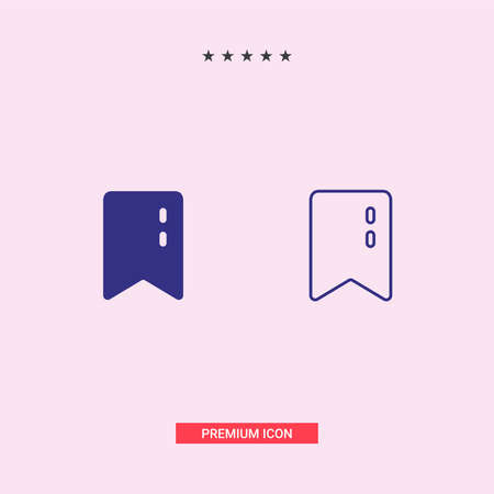 Premium bookmark icon or logo in line styleのイラスト素材