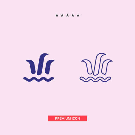 Isolated Reed Flat Icon. Cattail Vector Element Can Be Used For Cattail, Reed, Grass Design Concept.のイラスト素材