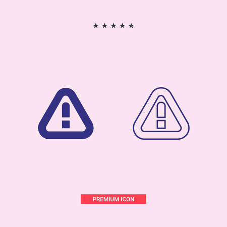 The attention icon. Danger symbol. Flat Vector illustrationのイラスト素材