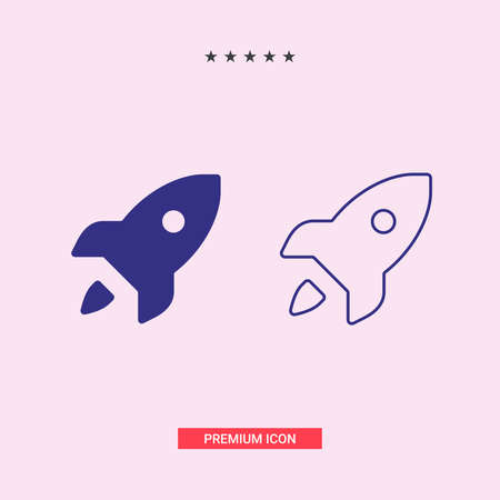 Rocket icon illustration isolated vector sign symbolのイラスト素材