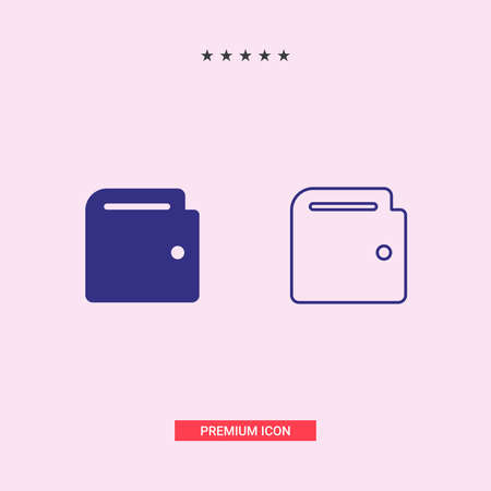Wallet Icon in trendy flat style isolated on grey background.のイラスト素材