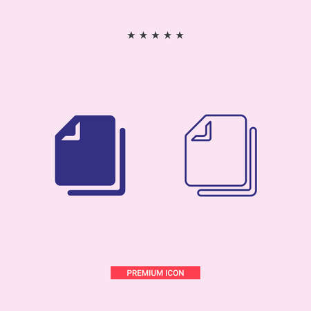 File Icon Vector Fat Design Editable Strokeのイラスト素材