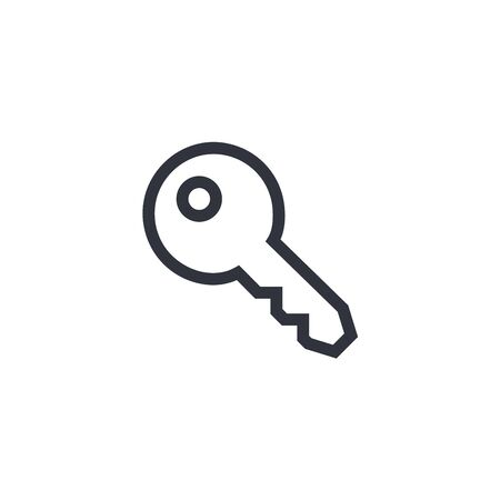 Key vector icon, password symbol. Simple, flat design for web or mobile appのイラスト素材