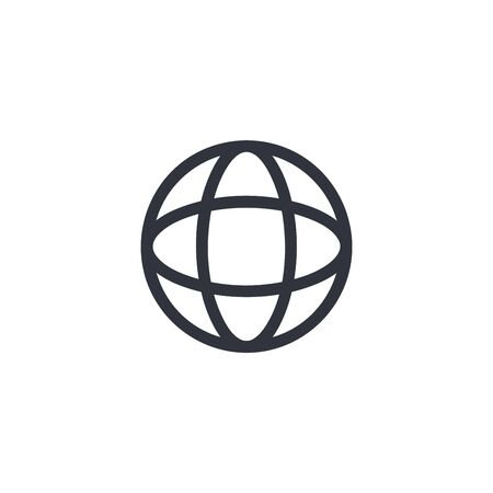 Globe vector icon, earth symbol. Simple, flat design for web or mobile appのイラスト素材