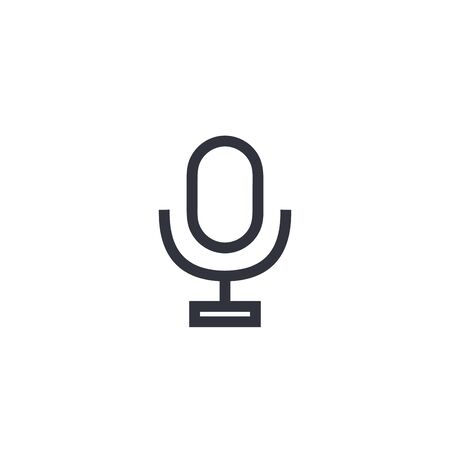 Microphone vector icon, voice symbol. Simple, flat design for web or mobile appのイラスト素材
