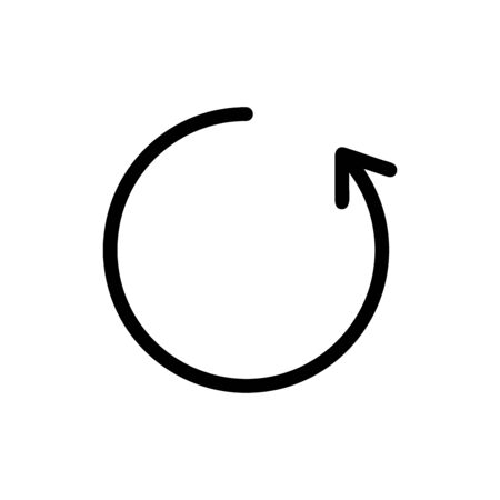 Refresh vector icon, circle symbol. Simple, flat design for web or mobile appのイラスト素材