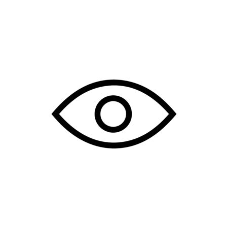 View vector icon, eye symbol. Simple, flat design for web or mobile appのイラスト素材