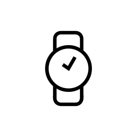 Watch vector icon, time symbol. Simple, flat design for web or mobile appのイラスト素材