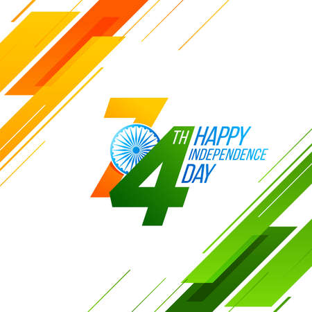 Independence day in India celebration on August 15 illustrationのイラスト素材